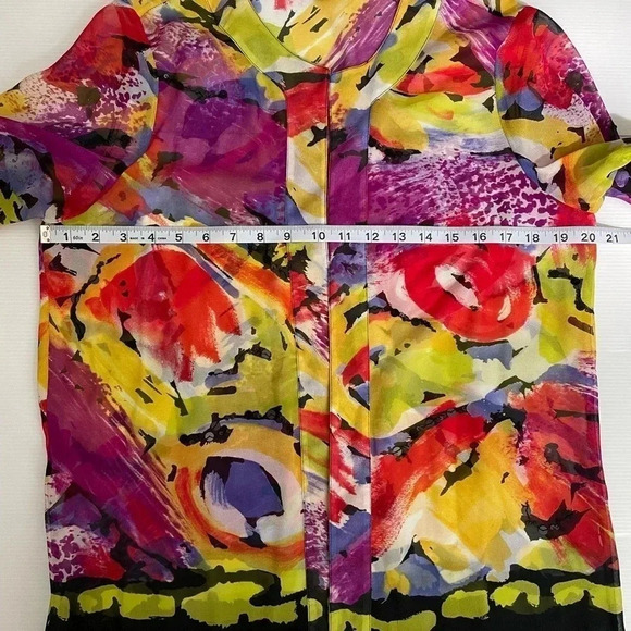 3 For $15 Laura Ashley 100% Silk Sheer Floral Sequin Jacket Size S - Picture 5 of 8